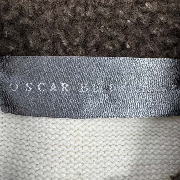 Oscar De La Renta Cream 1/4 Zip Sweater Size XL - Picture 4 of 9